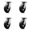 Service Caster 8 Inch Heavy Duty Rubber on Steel Caster Set with Roller Bearings SCC, 4PK SCC-35S820-RSR-4 - alternate 3